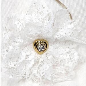 Vintage Lace Flower Choker Hand Crafted Necklace White Feminine Shabby Chic NEW